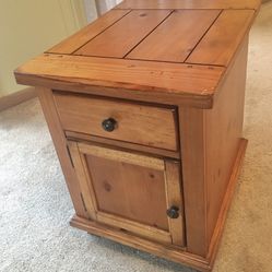 Vintage Solid Pine End Table