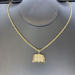 10kt Real Gold Chain 10kt Real Gold Pendant 