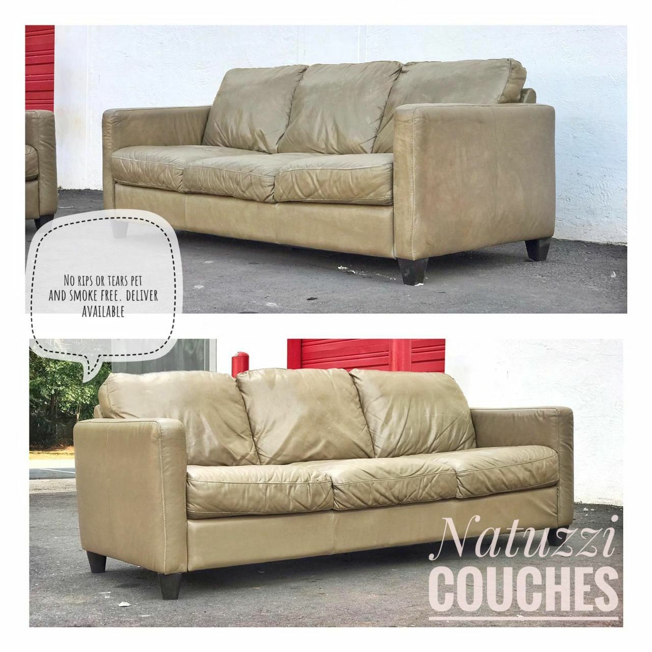 Italian leather couches from NATUZZI pet and smoke free good conditions.