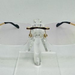 Cartier Rimless Glasses – Clear Lenses with Subtle Tint