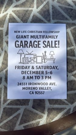 Huge Multi family Yard Sale New Life 