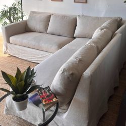 Pottery Barn Slipcovered Sectional with Chaise, Free Delivery!