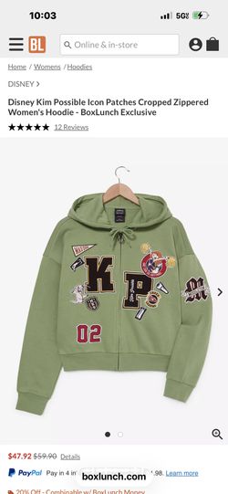 DISNEY BOXLUNCH EXCLUSIVE KIM POSSIBLE CROP JACKET SIZE 3x