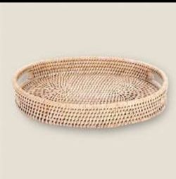 New- Round Bamboo Tray - Designer Is AMLEE
