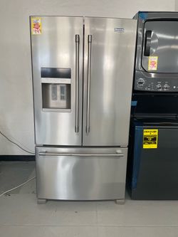 Used Maytag 36” French Door Refrigerator/ 3 Months Warranty
