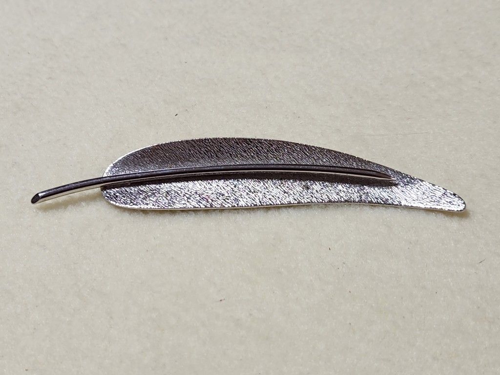 Silver Feather Brooch