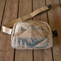Adventure-Ready Fanny Pack| Waist Bag | Crossbody Bag | Mountain & Forest Design