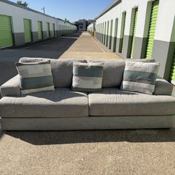 Grey Sofa w/Throw Pillows - ONLY $350 OBO 