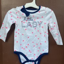 Little Lady Long sleeve Baby Bodysuit 18 Months 