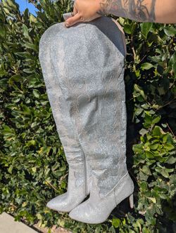 Rhinestone Heel Boots