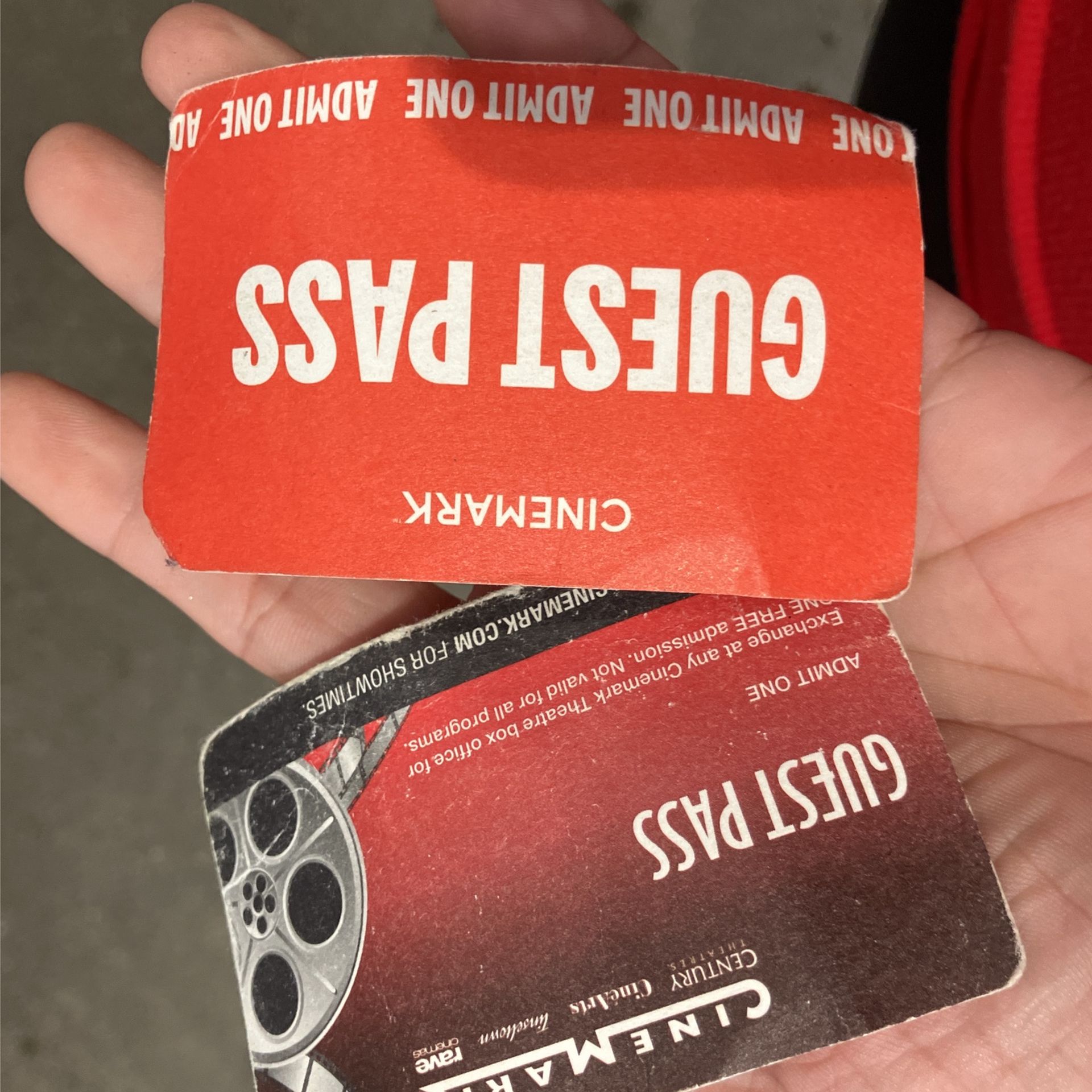 Cinemark Guest Passes