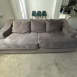 Large Comfortable Couch – Neutral Color - Used (Mancave, garage, Living Room, Etc)