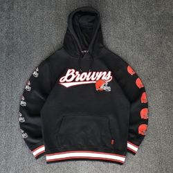NFL Men’s Cleveland Browns Spellout Hoodie Size Medium   