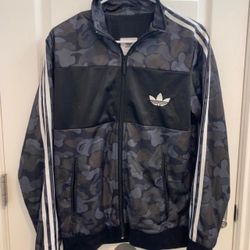 Bape X Adidas ABC Black Camo Track Jacket 