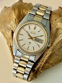Vintage Seiko SQ Presidential Women’s Day Date Watch – Model 2(contact info removed) / Multi-language day: ENG+SPA