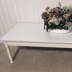 White Bamboo Styled Coffee Table