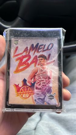 LaMelo Ball Rookie Basketball Card in Case