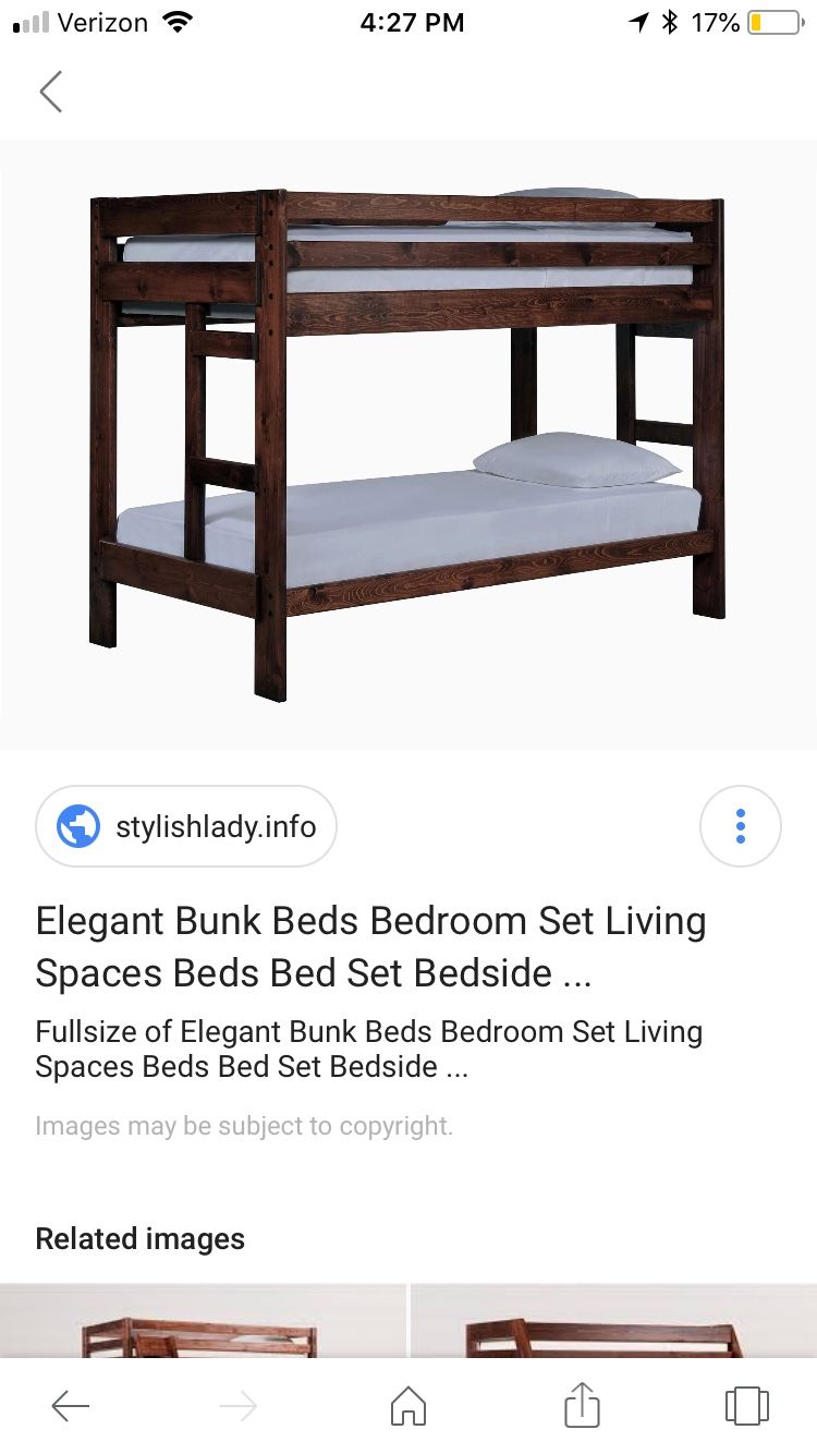 Living spaces wood bunk bed