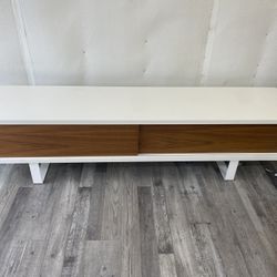 78” Mid-Century Modern Slide TV Stand