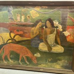 Paul Gauguin's "Arearea" - Large Hand-Painted Oil Reproduction - Framed