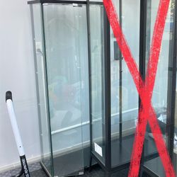 2 door glass display cabinet