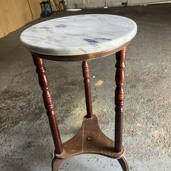 Marble Top End Table