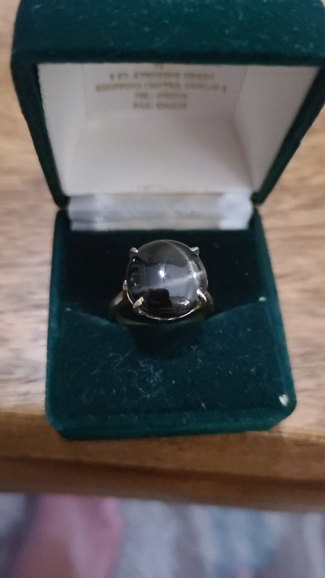 Black Obsidian and Gold Ring