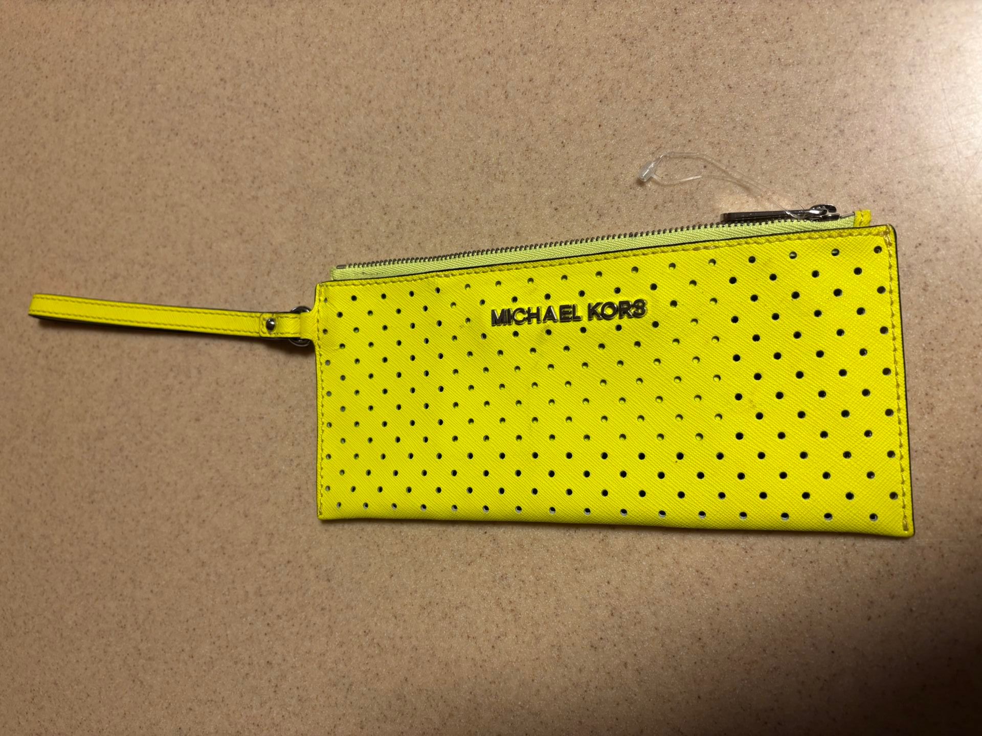 Neon Yellow Wristlet