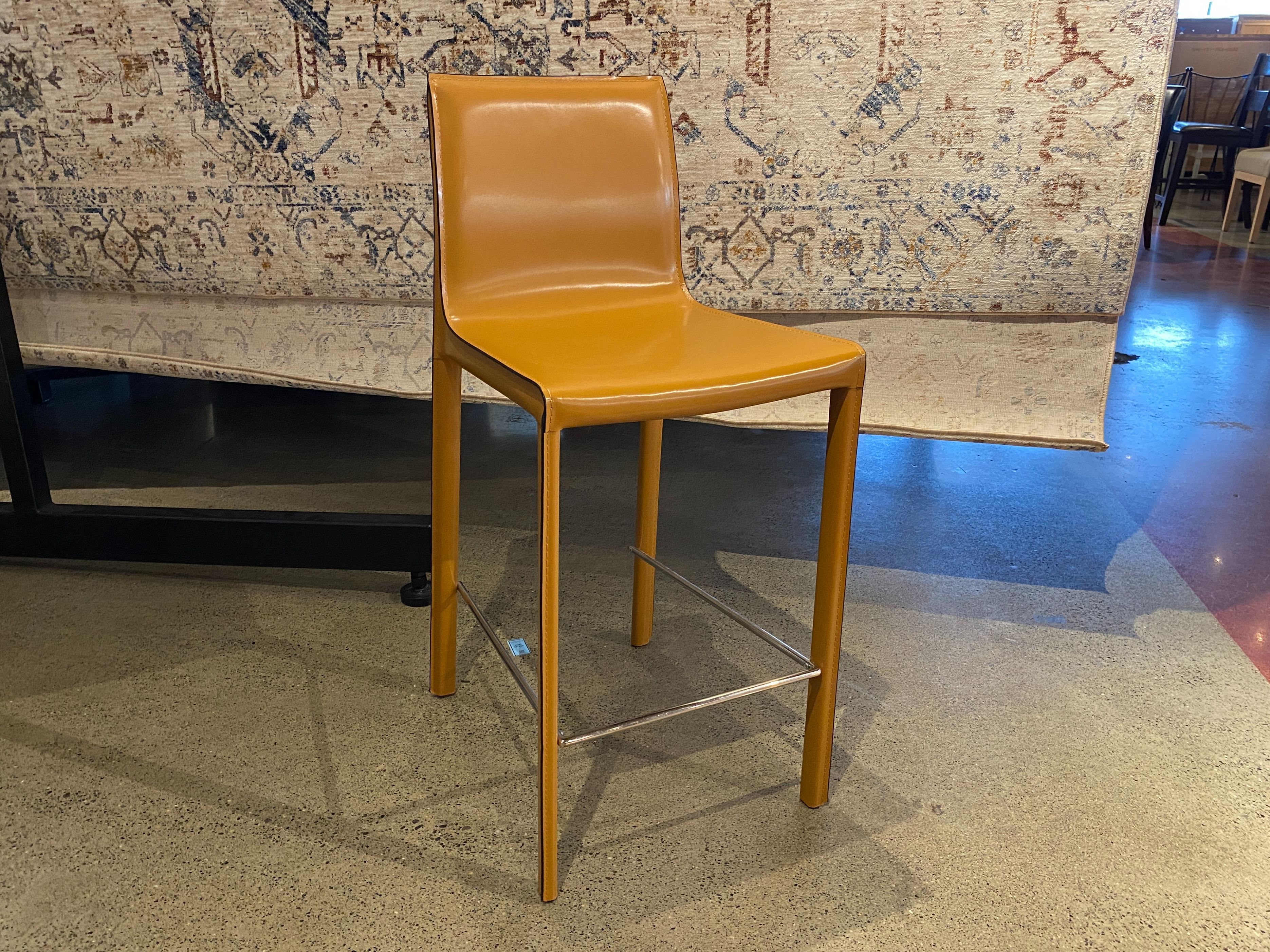 NEW PACIFIC DIRECT Gervin Recycled Leather Counter Stool