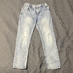 Wonder Nation Men's Faded Blue Straight Jeans