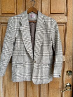 Vintage Pendleton Petite 8 100% Virgin Wool Plaid Blazer Jacket Made USA