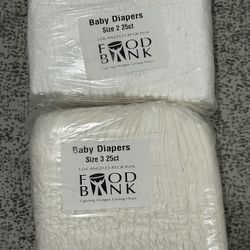 Baby Diapers Size 2, 3, (25 Diapers/$4)