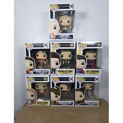 Lot of 7 Funko Pop! Vinyl - Friends - Joey, Chandler, Monica, Excellent!!