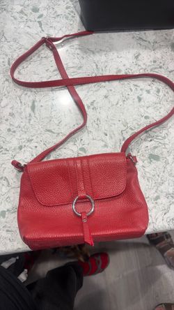 Italian leather cross body purse