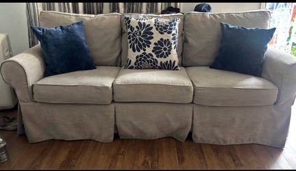 Pottery Barn 3 Seat Slipcovered Sofa