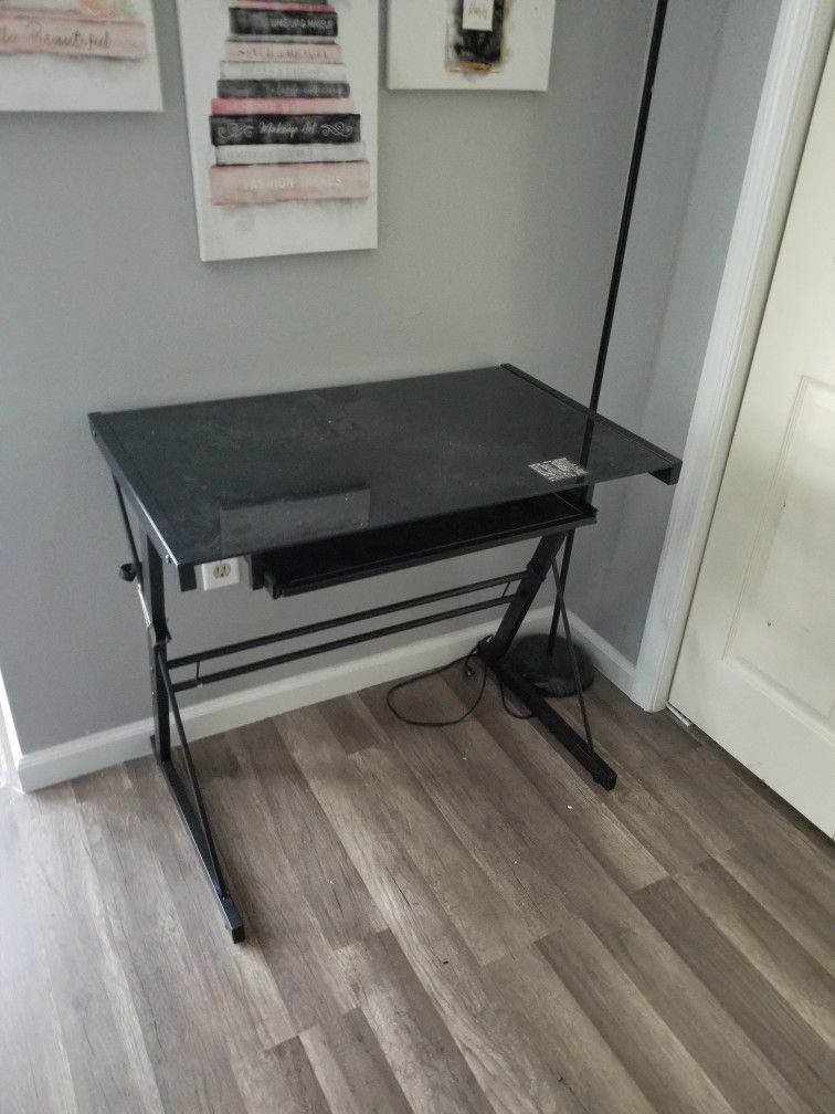 Small Glass Desk Great Condition Used Don't Need 