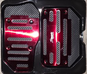 Red Aluminum Sport Pedal Cover Set