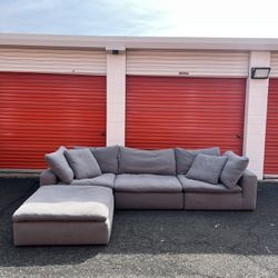 Gray Cloud Couch Sectional Sofa