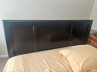 Queen black headboard