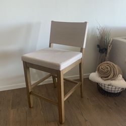 Nathan James Wood Upholstered Bar Stools
