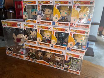 Funko Pop Dragon Ball Z Lot Chase glow in the Dark exclusive px metallic special edition toy Tokyo vegeta Goku cell Bulma androids cell trunks