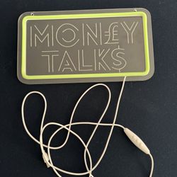 Money Talks Neon Sign USB Powered for Wall Decor,