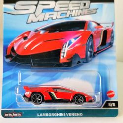 Hot Wheels Lamborghini Veneno Speed Machines 5/5 Red 