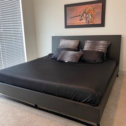 Modern King Bed W/ Tempur-Pedic Pro Mattress
