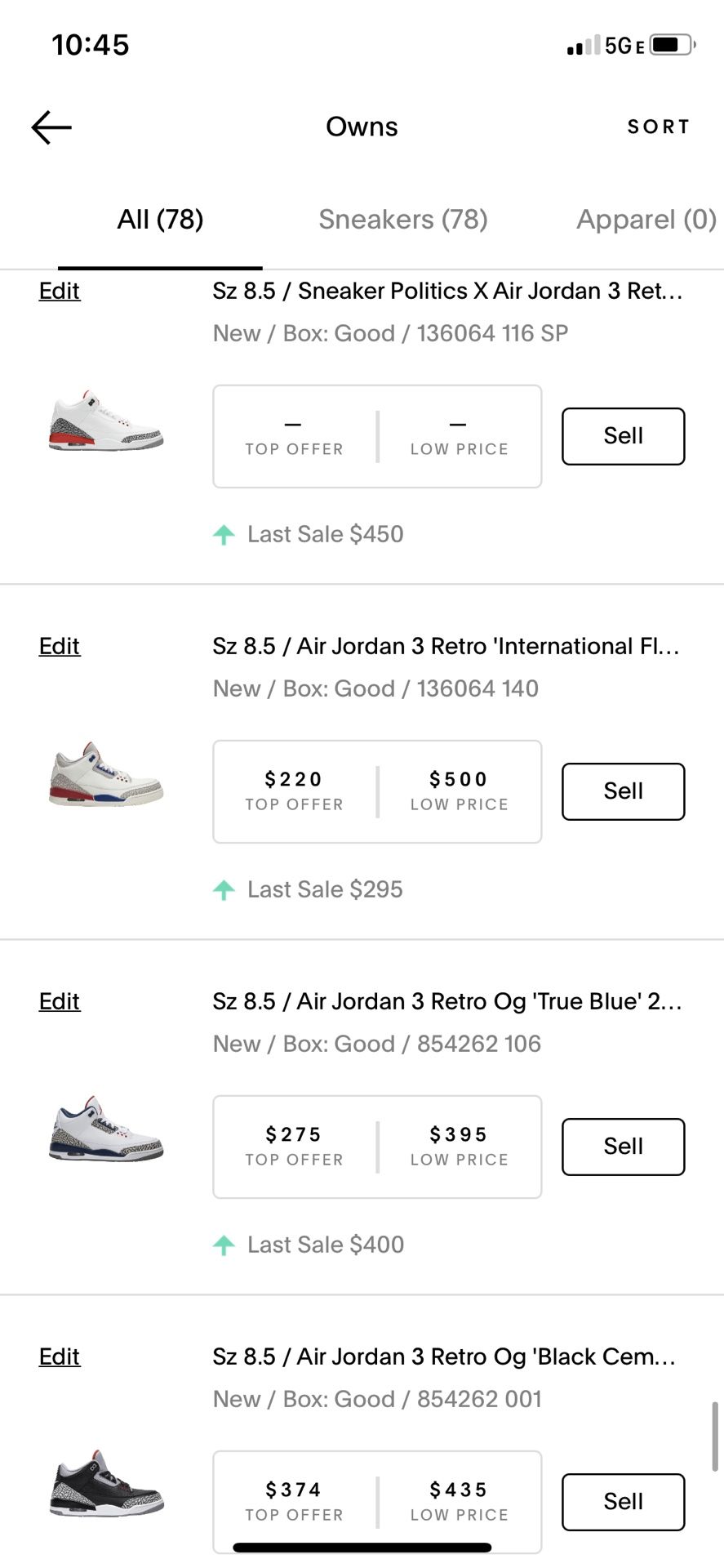 Sneaker collection, DS Size 8.5 All Exclusives
