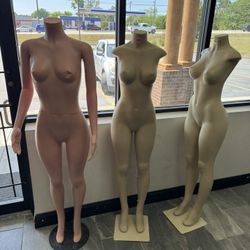 3 Full Body Female Mannequins