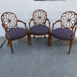 Stunning George Hepplewhite Spider Web Back Occasional Chairs Armchairs x3