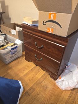 Nightstand Side Table 2 Drawers