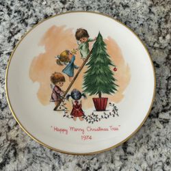 1974 “Happy Merry Christmas Tree “ Plate