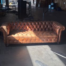 Ralph Lauren Leather Couch 